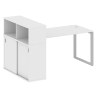Стол METAL SYSTEM письменный на О-образном м/к с опорным шкафом-купе БО.РС-СШК-3.3 1810*1120*1098